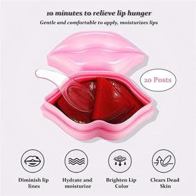 img 2 attached to 💄 FREEORR 20Pcs Moisturizing Lip Mask: Reduce Lip Lines and Restore Moisture for Plump, Nourished Lips - Pink