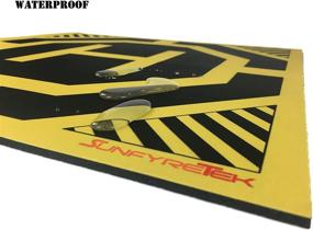 img 1 attached to XL Quadcopter Drone Landing Pad - 22x22 - Highly Visible Design, Superior Protection from Debris and Sand, Eco-Friendly Rubber and Waterproof Cloth. Portable, Foldable, No Crease!