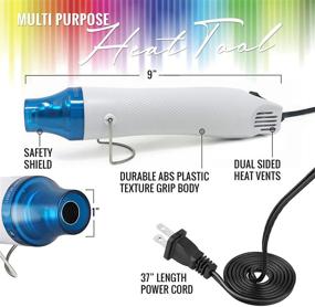 img 2 attached to Ultimate Embossing Kit Bundle: Heat Tool with Embossing Powders, Starter Kit, Pen, Ink Pad & 8X 10ml Powders for Crafts