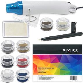 img 4 attached to Ultimate Embossing Kit Bundle: Heat Tool with Embossing Powders, Starter Kit, Pen, Ink Pad & 8X 10ml Powders for Crafts