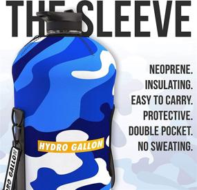 img 2 attached to Hydro Gallon - Insulated 1 Gallon Water Bottle with Straw Lid, Motivational Time Marker, Leakproof BPA Free Large Jug for Men (Blue Camo)