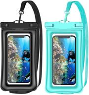 📱 v-golvin waterproof phone pouch, ipx8 universal cellphone dry bag case for iphone 12 se 2020 11 pro xs max xr x 8 7 6s plus galaxy s10 s9 s20 s21 note 20/10 up to 7 inches - pack of 2 logo