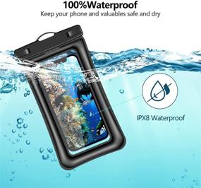 img 1 attached to 📱 v-Golvin Waterproof Phone Pouch, IPX8 Universal Cellphone Dry Bag Case for iPhone 12 SE 2020 11 Pro XS Max XR X 8 7 6s Plus Galaxy S10 S9 S20 S21 Note 20/10 Up to 7 inches - Pack of 2