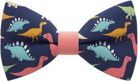 img 4 attached to 🦖 Dinosaurs Blue Peach Bow Tie - For your stylish house