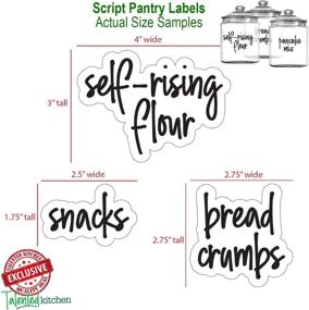 img 2 attached to 🏷️ Talented Kitchen 157 White Script Pantry Labels – Kitchen Pantry Names. Food Label Sticker, Water Resistant Container Labels, Jar Labels for Pantry Organization and Storage (157 Script Pantry)