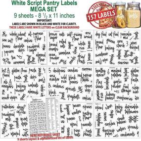 img 3 attached to 🏷️ Talented Kitchen 157 White Script Pantry Labels – Kitchen Pantry Names. Food Label Sticker, Water Resistant Container Labels, Jar Labels for Pantry Organization and Storage (157 Script Pantry)