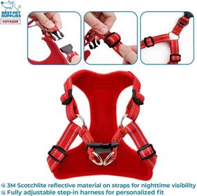 img 3 attached to 🐾 Voyager - Adjustable Step-in Mesh Harness with Reflective 3M Piping by Best Pet Supplies