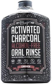 img 4 attached to 🍃 Activated Charcoal Oral Rinse by My Magic Mud, 420 ml - Fresh Breath & Mouth Soothing, Cinnamon Flavor