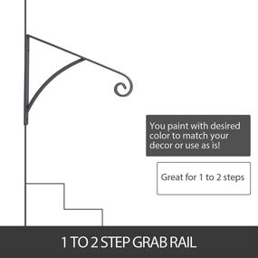 img 2 attached to 🖐️ Gray Handrail Wall Mounted Hand Railing by LOVSHARE: Wrought Iron for Improved SEO