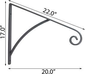 img 3 attached to 🖐️ Gray Handrail Wall Mounted Hand Railing by LOVSHARE: Wrought Iron for Improved SEO