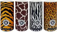 car cup holder tissue pack - round box of 50 tissues for travel, office, and more - animal print cylinder tube facial tissue dispenser logo