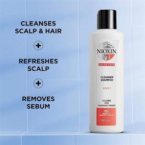 img 2 attached to 💆 Nioxin System 4 Cleanser Shampoo for Color Treated Hair with Advanced Thinning, 33.8 oz