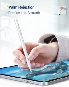 img 2 attached to Highly Responsive Stylus Pen for Apple M1 iPad Pro and iPad Air, Palm Rejection, Compatible with Multiple iPad Generations, Ideal for Precise Writing and Drawing (White)