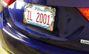 img 1 attached to 🐸 Stylish Custom Accessories 92760 Chrome Frog License Plate Frame - Unique Design Enhances Your Vehicle's Look!