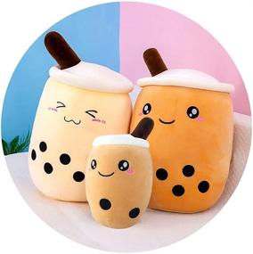 img 1 attached to 🥤 Cute Boba Tea Plush Pillow Stuffed Toy - Soft Kawaii Cartoon Plushie Pillow Gift for Girls, Boys, and Friends - 9.4 Inch - Perfect Christmas Present