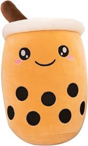 img 4 attached to 🥤 Cute Boba Tea Plush Pillow Stuffed Toy - Soft Kawaii Cartoon Plushie Pillow Gift for Girls, Boys, and Friends - 9.4 Inch - Perfect Christmas Present