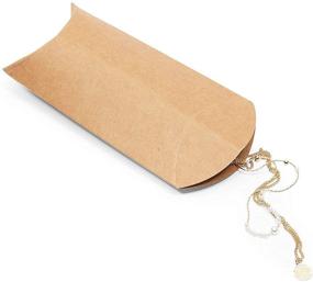 img 2 attached to 🎁 100 упаковок маленьких коробочек Kraft в форме подушки с джутовой ниткой для конфет и принадлежностей для вечеринок (4,7 x 2,2 дюйма)