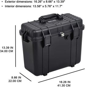 img 1 attached to 📷 MEIJIA Waterproof Portable Equipment Hard Case with Foam - Elegant Black, Fits Drones, Camera, Lens - Dimensions: 16.26x8.66x13.39 inches