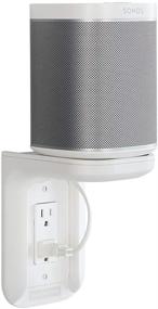 img 4 attached to 🔌 Sanus Outlet Shelf: Easy Install, Holds 10lbs, Organizes Cables - Great for Sonos & Smart Home Speakers