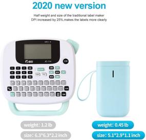 img 3 attached to 🏢 NiiMbot D11 Label Maker Machine with Wireless Connection, Multiple Templates, and USB Rechargeable - Green, Tape Included - Ideal for Office and Home Organization, Easy to Use with Phone Pad