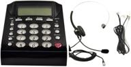 📞 remote work office telephone call center dial keypad phone + headset headphone with mute & volume control logo
