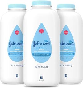 img 4 attached to 👶 Johnson's Baby Powder with Pure Cornstarch, Aloe & Vitamin E - 22 oz (Pack of 3) - Varying Packaging