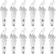 tezzorio - pack of 12 clear spout measured liquor pourers (1.25 oz) for precise pouring needs логотип