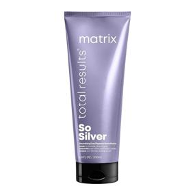 img 4 attached to Intense Hair Repair with MATRIX Total Results So Silver Deep Conditioning Triple Power Toning Hair Mask for Color Treated, Blonde, and Silver Hair