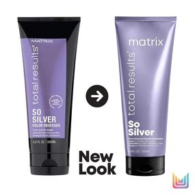 img 3 attached to Intense Hair Repair with MATRIX Total Results So Silver Deep Conditioning Triple Power Toning Hair Mask for Color Treated, Blonde, and Silver Hair