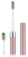 🦷 voom sonic go 1 series: dentist recommended electric toothbrush for portable oral care with 2 minute timer, lightweight design, soft dupont nylon bristles – metallic rose (vm-20700) logo