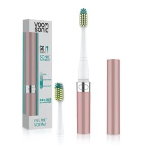 img 3 attached to 🦷 Voom Sonic Go 1 Series: Dentist Recommended Electric Toothbrush for Portable Oral Care with 2 Minute Timer, Lightweight Design, Soft Dupont Nylon Bristles – Metallic Rose (VM-20700)