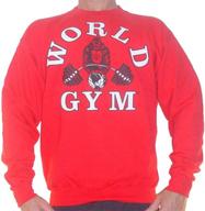 w801 world gym sweatshirt classic men's clothing and active logo