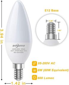 img 2 attached to 💡 Non-Dimmable Candelabra Chandelier, Equivalent to Ceiling Lighting