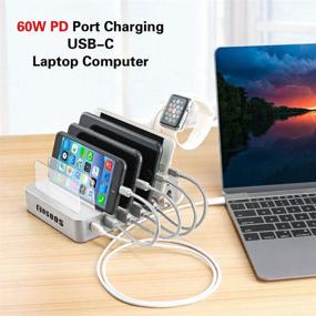 img 3 attached to ⚡️ High-Speed 105W Charging Station for iPhone 13 Pro Max, iPad Pro/Air, USB-C Laptop, MacBook, Samsung - COSOOS 6-Port USB Charger with Power Delivery PD & QC, Includes 7 Mixed Cables