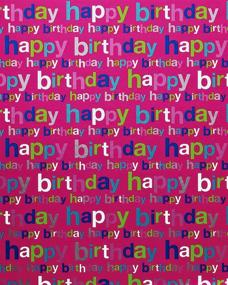 img 2 attached to 🎁 Vibrant 'Happy Birthday' Wrapping Paper by American Greetings - Bright Pink, 2.5'x8'