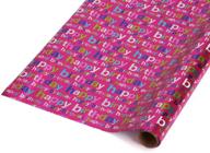 🎁 vibrant 'happy birthday' wrapping paper by american greetings - bright pink, 2.5'x8' logo