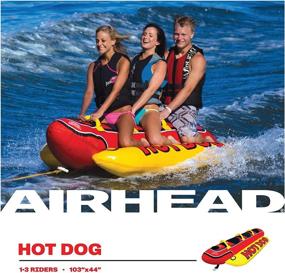 img 2 attached to 🌭 Airhead Hot Dog: Ultimate Towable Tube for Boating, Ideal for 1-5 Riders