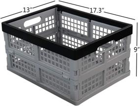 img 2 attached to Eagrye 30 Quart Collapsible Storage Bins: Versatile Folding Crates, Set of 3