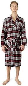 img 1 attached to Acura Flannel Cotton Collar Sleepwear