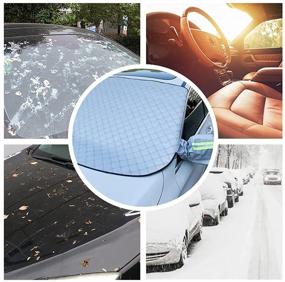 img 3 attached to ❄️ Rexinc 4-Layer Windshield Snow Cover - Ultimate Protection Against Snow, Ice, UV, and Frost - Windproof Car Windshield Cover - Fits Most Cars, Trucks, Vans, and SUVs