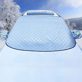 img 4 attached to ❄️ Rexinc 4-Layer Windshield Snow Cover - Ultimate Protection Against Snow, Ice, UV, and Frost - Windproof Car Windshield Cover - Fits Most Cars, Trucks, Vans, and SUVs