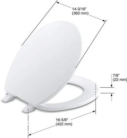img 3 attached to 🚽 Kohler Brevia K 4775 0 Quick Release Round Front Toilet Seat