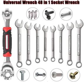 img 3 attached to Multifunctional Universal Wrench Tool with 360 Degree Rotating Head – 48 in 1 Socket Wrench for Home and Car Repair