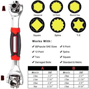 img 1 attached to Multifunctional Universal Wrench Tool with 360 Degree Rotating Head – 48 in 1 Socket Wrench for Home and Car Repair