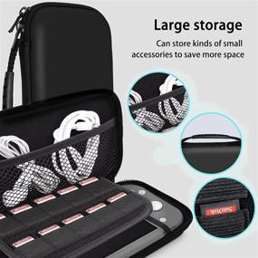 img 1 attached to 🎮 TIKOdirect Carrying Case for Nintendo Switch Lite: Pink Shockproof Travel Bag with Glitter Galaxy Design, Screen Protectors, Cute Cat Claw Thumb Grips Caps, and Large Storage