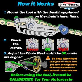 img 1 attached to Инструмент для регулировки натяжения цепи мотоцикла BPA-RACING - передовой инструмент для натяжения цепи для легкого, быстрого и точного регулирования натяжения цепи - инструмент для установки натяжки цепи (синий)