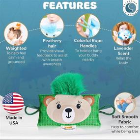 img 2 attached to Calming Sensory Toys for Kids - Deep Breathing Pillow - Balancing Elephants - BE Buddy Small Plush 🌿 Animal - Lavender Relaxation Gifts - Dog Stuffed Animal - Blue Pillow - Size: 4”x 8”x 1” - 10oz.