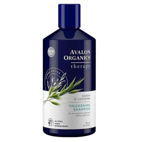 img 4 attached to 💆 Enhance Volume and Strengthen Hair with Avalon Organics Therapy Thickening Shampoo, Biotin B-Complex, 14 Oz