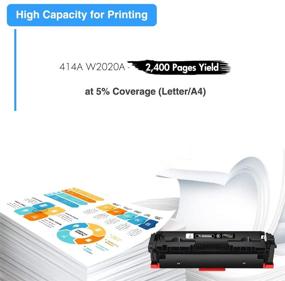 img 2 attached to 🖨️ TRUE IMAGE Compatible Toner Cartridge for HP 414A/414X - Black, 1-Pack (No Chip)