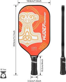 img 3 attached to HUDEF Pickleball Paddle: Lightweight Graphite Carbon Fiber Racket with Wide Face, Honeycomb Core, Cushion Comfort Grip - USAPA Approved